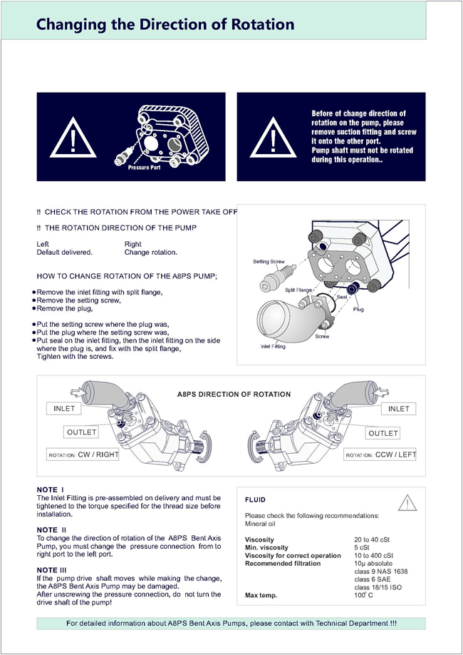 Bent Axis Piston Pumps Motors